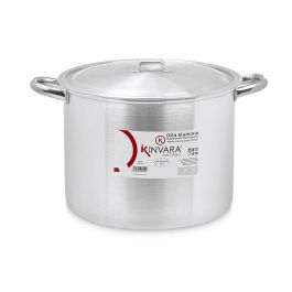 Kinvara Olla de Aluminio 30 cm 15 L - 40x27x32 cm, Plata, Apto para Gas, Horno y Lavavajillas (4 Unidades) Kinvara Olla de Aluminio 30 cm 15 L - 40x27x32 cm, Plata, Apto para Gas, Horno y Lavavajillas (4 Unidades)