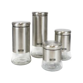 Tarro de Vidrio y Acero Quttin 1700 ml (12 Unidades) Tarro de Vidrio y Acero Quttin 1700 ml (12 Unidades)