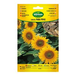 Agreen 301024bolsh Sobre con semillas de girasol para pipas variedad híbrida para consumo cascará blanca con rayas oscuras Precio: 1.88999943. SKU: B16ZTJYNGA