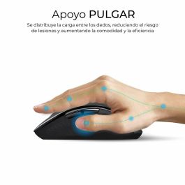 Subblim SUBKBC-DCOPW2 Teclado y Ratón Combo Dual Prowave Office Ergonómicos Inalámbricos Bluetooth 5.3 USB Recargables Teclas Silenciosas Negro