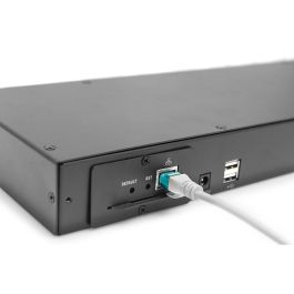 Digitus Conmutador KVM modular 16 puertos para consola KVM, Montaje en rack 1U, USB VGA Negro