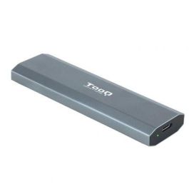 Tooq TQE-2223G Caja Externa para Disco SSD M.2 NVMe USB 3.1 Gen2 10Gbps Sin Tornillos Aluminio Gris, hasta 2TB, 2 cables USB-C
