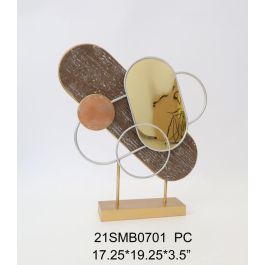 DKD Home Decor Decoración Escandinava Abstracta Dorado y Marrón de Metal y PVC de 49x44 cm (Alto x Ancho) Set de 2 Unidades Precio: 39.10962. SKU: B1ACKBB3A4