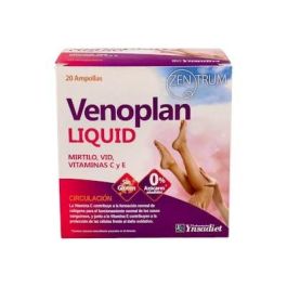 ZENTRUM Venoplan Liquid complemento alimenticio para vasos sanguíneos con Vid Roja, Arándano y Vitaminas, 20 Ampollas Precio: 21.9989275. SKU: B19V4KEB4C