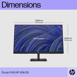 HP V24i G5 Monitor FHD de 23.8 Pulgadas (60.5 cm), Pantalla Nítida para Productividad Diaria en Oficina y Estudio, Diseño Elegante