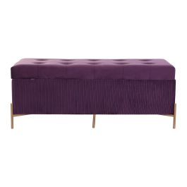 Descalzadora Glam DKD Home Decor Purpura Dorado 43 x 46 x 115 cm Descalzadora Glam DKD Home Decor Purpura Dorado 43 x 46 x 115 cm