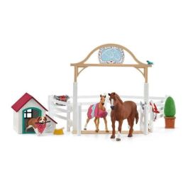 Schleich 42458 Horse Club: Invitados de Hannah con Perro Ruby - Figura detallada SCH342458