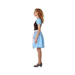 Disfraz de Cenicienta Adulto Mujer Talla M-L - Vestido Princesa Cuento de Hadas Azul Celeste y Negro con Delantal Blanco para Carnaval