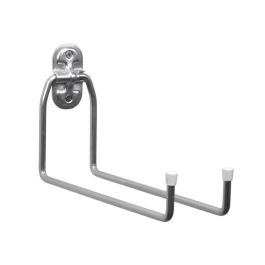 Sauvic Gancho multiuso doble largo, soporta 25kg, acero/polipropileno, 12x25x5cm, cromado Precio: 6.89000015. SKU: S7914964