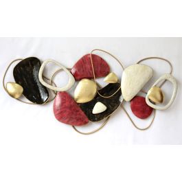 DKD Home Decor Decoracion Pared Sixties Abstracta Granate Dorado Metal 180 x 87 x 9.5 cm Precio: 114.49999979. SKU: S3018968