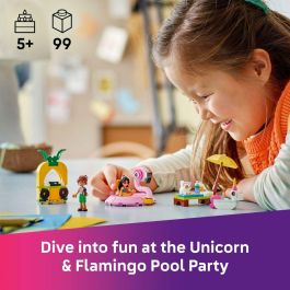 Lego Friends 42658 Fiesta en la Piscina con Flotadores de Unicornio y Flamenco, Juego de Construcción para Niños y Niñas a partir de 5 Años