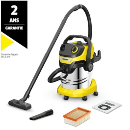 Karcher Aspirador en seco y húmedo WD 5 S V-30/5/22 - Depósito acero inoxidable 30 L - 1100W Precio: 205.50000031. SKU: B1BDK4LAPB