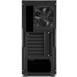 SHARKOON S25-W Midi Tower Negro Caja ATX Semitorre Gaming Minimalista con Espacio para 7 Ventiladores Filtros de Polvo