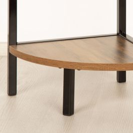 Estantería Max Home Negro Hierro Madera MDF 24 x 80 x 24 cm