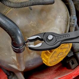 KNIPEX 82 02 200 TwinGrip Alicates universales de agarre frontal bimateria 200mm, Acero Cromo Vanadio Azul/Rojo