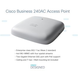 Cisco CBW240AC Punto de Acceso Inalámbrico Wi-Fi 802.11AC 4x4 WAVE 2 Dual Band 2.4/5 GHz hasta 1733 Mbit/s PoE