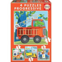 Educa Rompecabezas Progresivo 'Patrulla' para Niños Pequeños, Set de Puzzles Mixtos de 3 Años