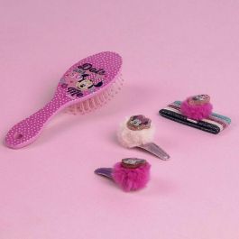 Inca Set Accesorios de Pelo Minnie Lote 8 Piezas para Niñas: Cepillo, 5 Elásticos y 2 Clips Plástico ABS