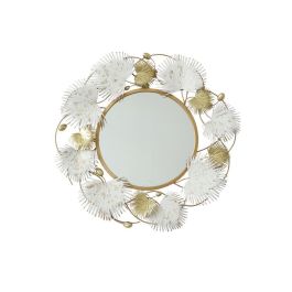 Espejo de pared DKD Home Decor Blanco Dorado Hoja de planta 93 x 7 x 93 cm Precio: 124.58999982. SKU: S3043966