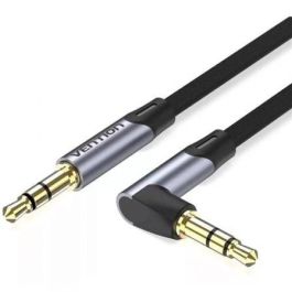 Vention BANHG Cable de Audio Estéreo Jack 3.5mm Macho a Macho Angulo 90 grados Chapado en Oro 1.5m Gris para Móvil, Tablet y Altavoces