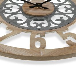 Versa Reloj de Pared Madera y Metal 60x60 cm (2 Unidades) Versa Reloj de Pared Madera y Metal 60x60 cm (2 Unidades)