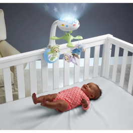 Fisher-Price Móvil Ositos Cdn41 Cuna con Luz, Música y Proyecciones Estrellas para Bebés +0 Meses