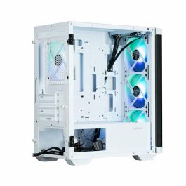 Zalman M4 WHITE Carcasa Mini Tower PC Negro/Blanco, Compatible Micro-ATX/Mini-ITX con Ventana Lateral y Panel Vidrio Templado