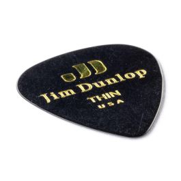 Dunlop Pack 72 Púas Genuine Celluloid Classic Negra - Thin