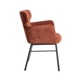 Silla Burdeos Tejido-Metal Salón 59,50 X 62,50 X 86 cm