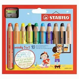 Stabilo Lápices De Colores Woody 3 En 1, Surtidos, Estuche De 10 Unidades + 1 Sacapuntas Precio: 16.94999944. SKU: S8417836