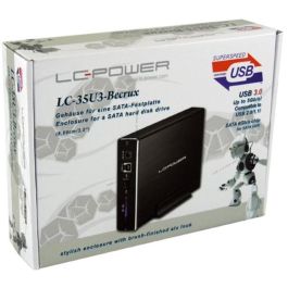 LC-Power LC-35U3-Becrux Carcasa Externa 3.5" SATA a USB 3.0 Aluminio Negro 5 Gbit/s para HDD/SSD