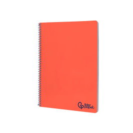 Liderpapel Wonder Cuaderno Espiral A4 Tapa Plástico 80 Hojas 90gr Pauta Ancha 3.5mm Con Margen Color Rojo