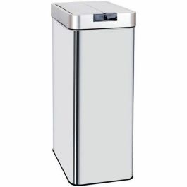 Kitchen Move SILVERLAKE Papelera de Cocina Automática 70L Rectangular Manos Libres Acero Inoxidable con Fleje