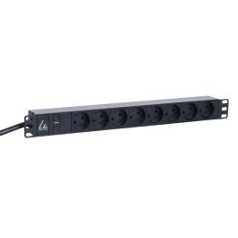 Lanview 19'' rack mount power strip, 3m, 16A with 8 x Danish type K grounded sockets Lanview 19'' rack mount power strip, 3m, 16A with 8 x Danish type K grounded sockets
