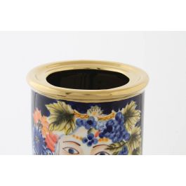 DKD Home Decor Jarron Shabby Margot Multicolor Azul Porcelana 11 x 11 x 25 cm