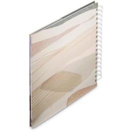 Hama 7604 Álbum de Espiral Watercolor Marrón 28x24 cm con 50 Páginas Blancas para Fotos 10x15 cm
