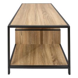 Home Deco Factory Mesa De Centro Edison Colección Industriel, Hierro y Madera, Negro, 90x55x42 cm Home Deco Factory Mesa De Centro Edison Colección Industriel, Hierro y Madera, Negro, 90x55x42 cm