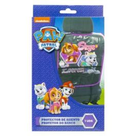 Patrulla Canina LPC107 Protector Asiento Coche Niña Universal PVC con Rejilla y Red de Almacenamiento Fácil Limpieza