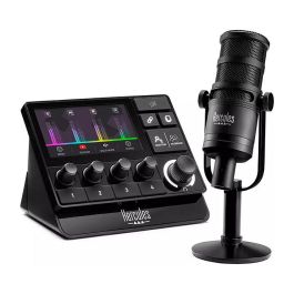 Hercules Stream Essentials Kit XLR, Micrófono de Mesa Unidireccional/Cardioide, 50 - 18000 Hz, -56 dB, 350 Ω, Controlador de Audio con Pantalla TFT Precio: 360.49999964. SKU: B19WQKDM9Y