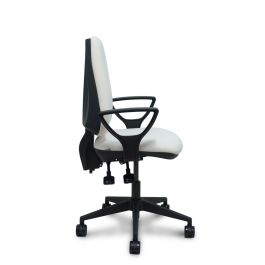 PIQUERAS Y CRESPO Silla Elche asincro bali blanco brazos fijos base piramidal ruedas de nailon de 65mm PIQUERAS Y CRESPO Silla Elche asincro bali blanco brazos fijos base piramidal ruedas de nailon de 65mm
