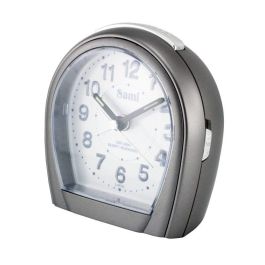 SAMI Despertador Oval Mediano Silencioso con Luz Azul, Color Plata Oscuro Precio: 8.9782. SKU: B15SV2ZYZ4