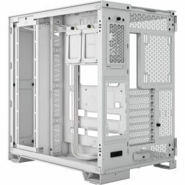 Caja para PC - CORSAIR - Cámara media torre de vidrio templado 6500X con doble cámara - Blanco