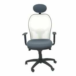 Piqueras y Crespo Silla de Oficina Ergonómica Jorquera con Brazos Regulables, Cabecero Fijo, Malla Blanca y Asiento Bali Gris Oscuro Piqueras y Crespo Silla de Oficina Ergonómica Jorquera con Brazos Regulables, Cabecero Fijo, Malla Blanca y Asiento Bali Gris Oscuro
