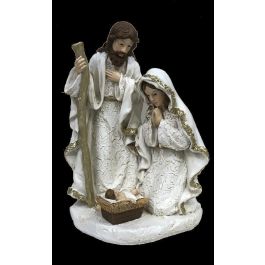 DKD Home Decor Nacimiento Navidad Tradicional Resina Multicolor 10 x 19 x 12 cm (2 Unidades)