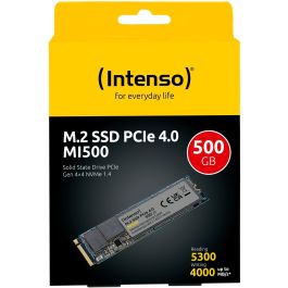 Intenso MI500 Disco Duro Interno Sólido SSD 500GB PCIe Gen 4x4 NVMe 1.4 Lectura 5300 MB/s Escritura 4000 MB/s