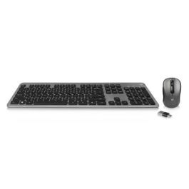 Ewent Kit Teclado + Mouse Inalámbrico EW3272, Teclado Silencioso de Perfil Bajo, Mouse 1600 DPI, Receptor USB-C/USB-A