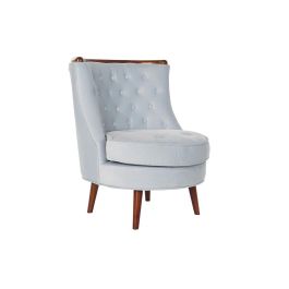 Butaca Sixties DKD Home Decor Azul Celeste Marron 69 x 80 x 65 cm Butaca Sixties DKD Home Decor Azul Celeste Marron 69 x 80 x 65 cm
