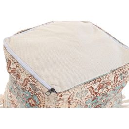 DKD Home Decor Fez Cojín Suelo Árabe Verde Beige Poliéster 40 x 40 x 40 cm