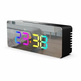 Evoom EVO3700527313054 Despertador Digital LED RGB con Función Espejo