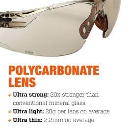 Gafas de seguridad Bollé Rush Small Copper Negro Transparente Policarbonato
